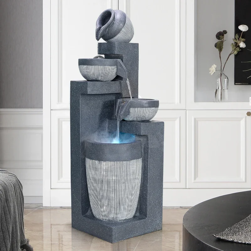 Modern living room entrance decoration fish pond water feature ornament