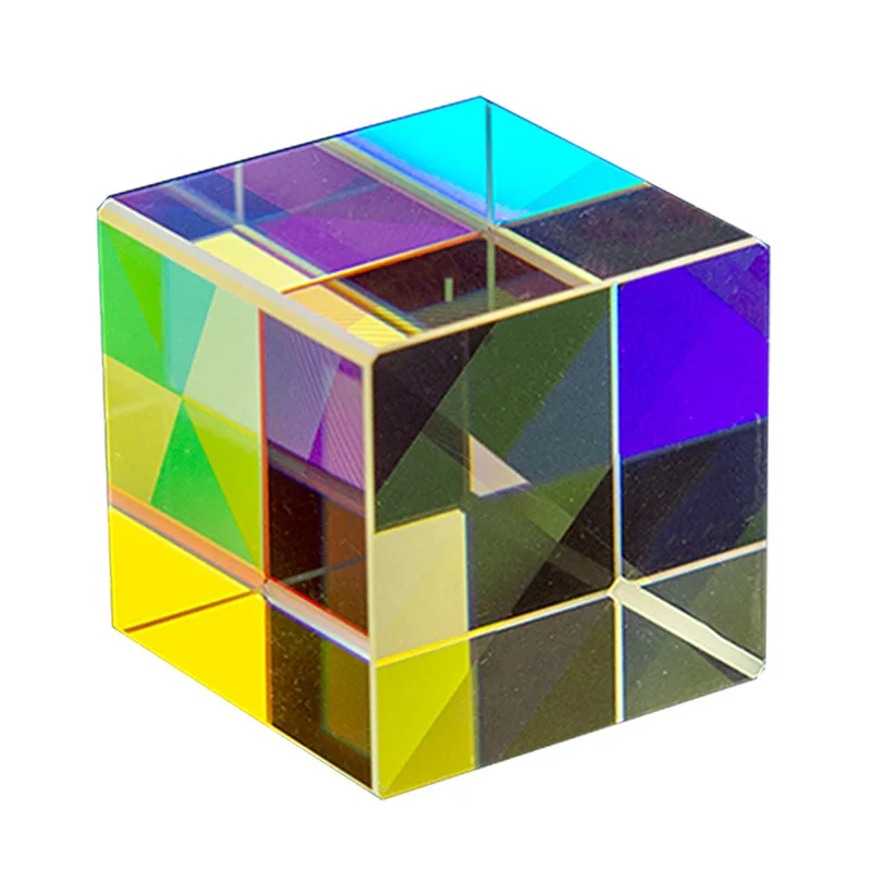 Magic Prism Cube 15 20 25 30mm Mini Optical Glass X-cube Dichroic Design Cube Prism RGB Combiner Splitter for Photography