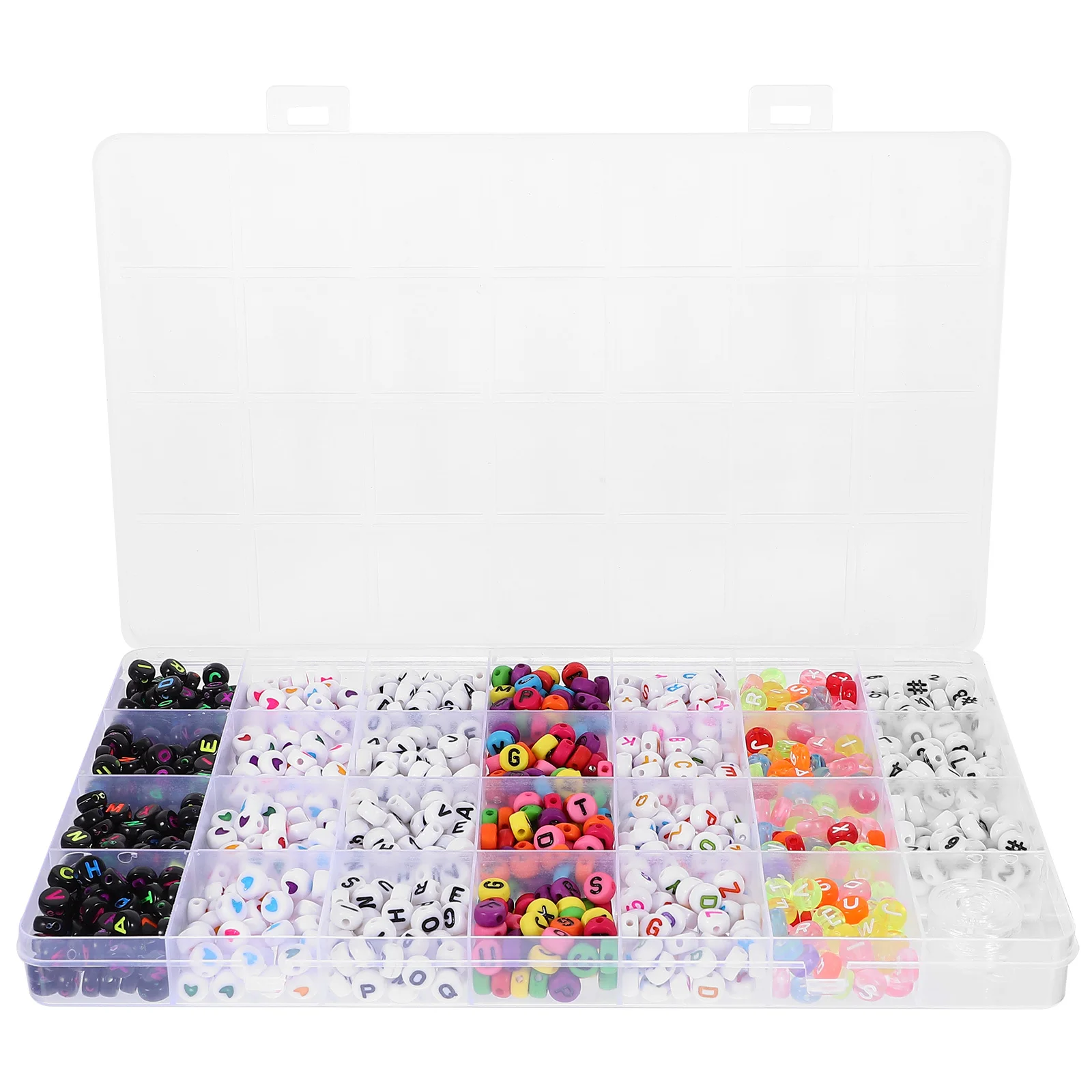 

1 коробка акриловых бусин-букв для изготовления браслетов, ожерелий и других украшений своими руками