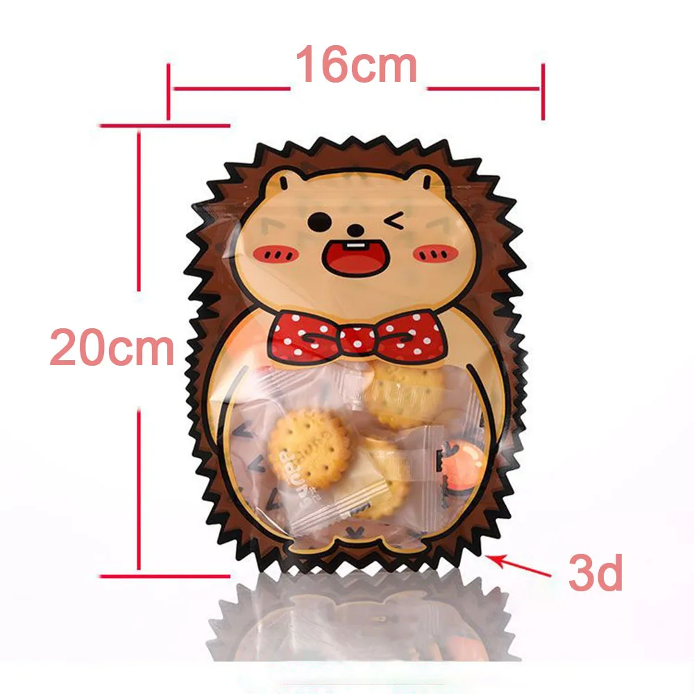 3D Animal Cookie Bags Lion Hedgehog Rabbit Cat Astronaut Candy Bags For Kid Birthday Party Decoration Baby Shower Favor supplies