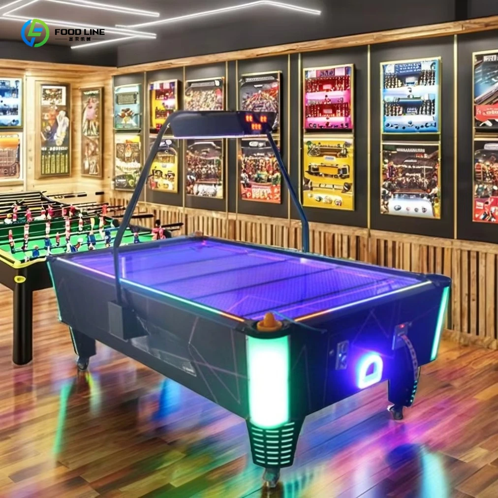 Coin Operated Air Hockey Table 2P 110/220V CE Certified Electronic Scoring Arcade Game for Family Indoor Use Customized