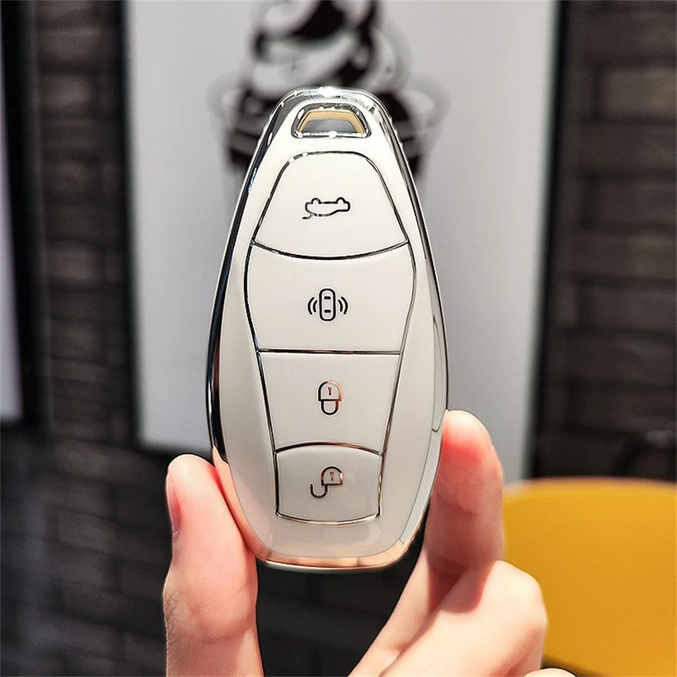 High-end 4 Buttons Protection Shell Car Remote Key Case Cover for FAW Hongqi H5 2021 2022 2023 Hongqi H5 Accessories