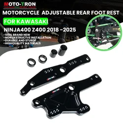 MOTO-TRON Motorcycle CNC Adjustable Rear Set Rearsets Footrest For KAWASAKI Ninja400 Z400 2018-2026
