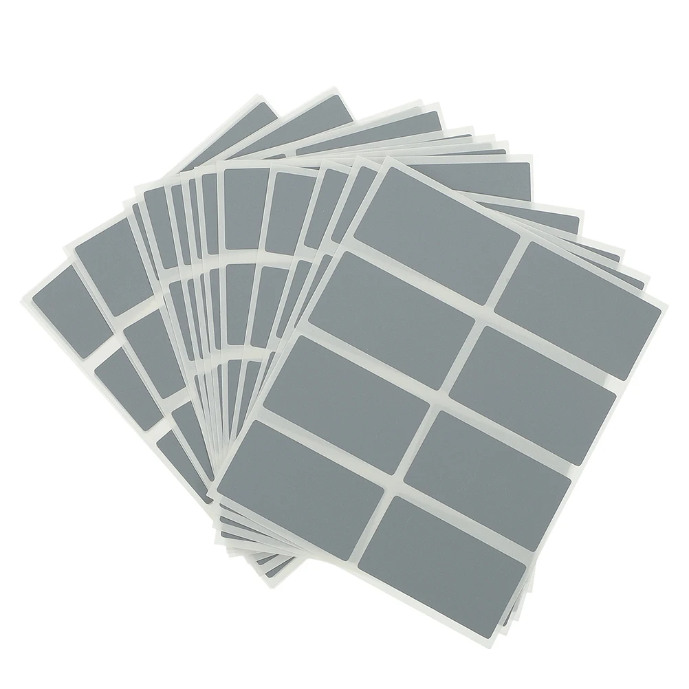 

200pcs Scratch Card Stickers 23x42mm Gray DIY Peel Stick Labels Birthday Game Prizes Scratcher Rectangular