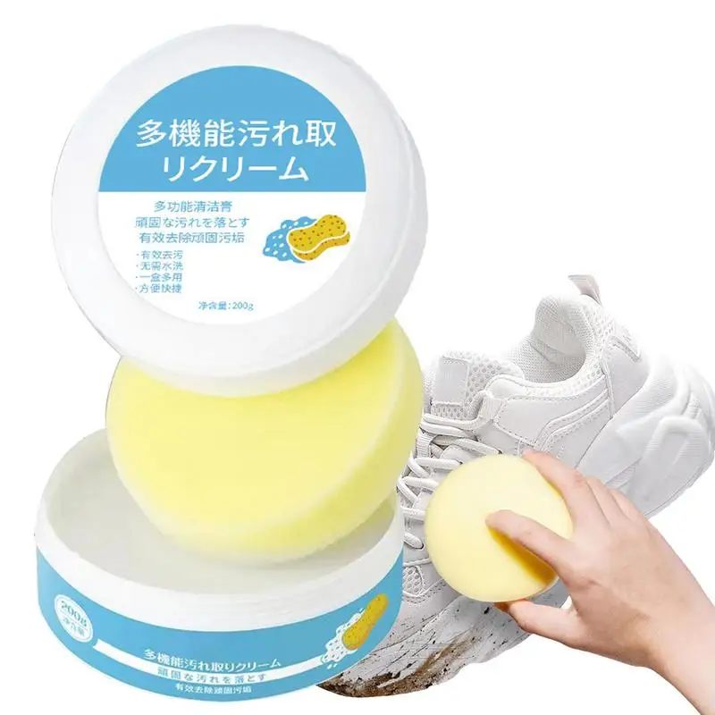 Creme Multi-Funcional de Limpeza de Sapatos Brancos, Clareamento e Amarelecimento, Manutenção Não Danificar a Parte Superior, 200g