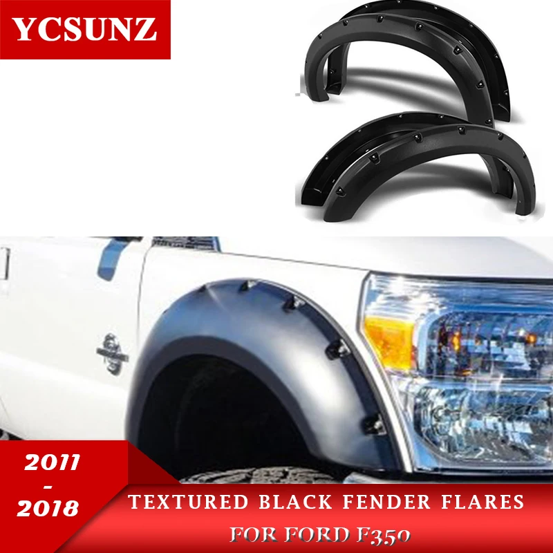 

Wheel Arch Mudguards Fender Flares For Ford F250 F350 2011 2012 2013 2014 2015 2016 2017 2018 With Bolt Nuts Pickup Truck