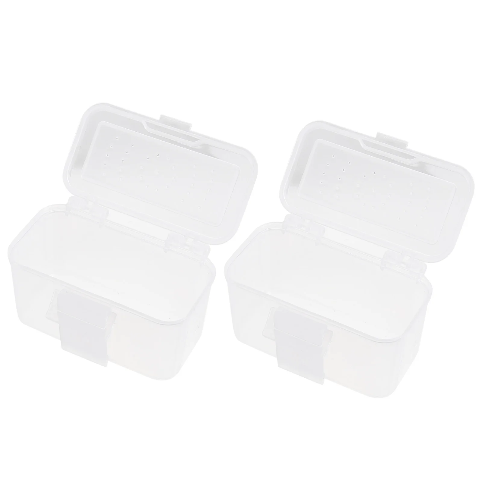 

2pcs Breeding Box Plastic Red Worm Bait Storage Case Lightweight Blood Worm Keeper For Aquarium Fish Feeder Pet