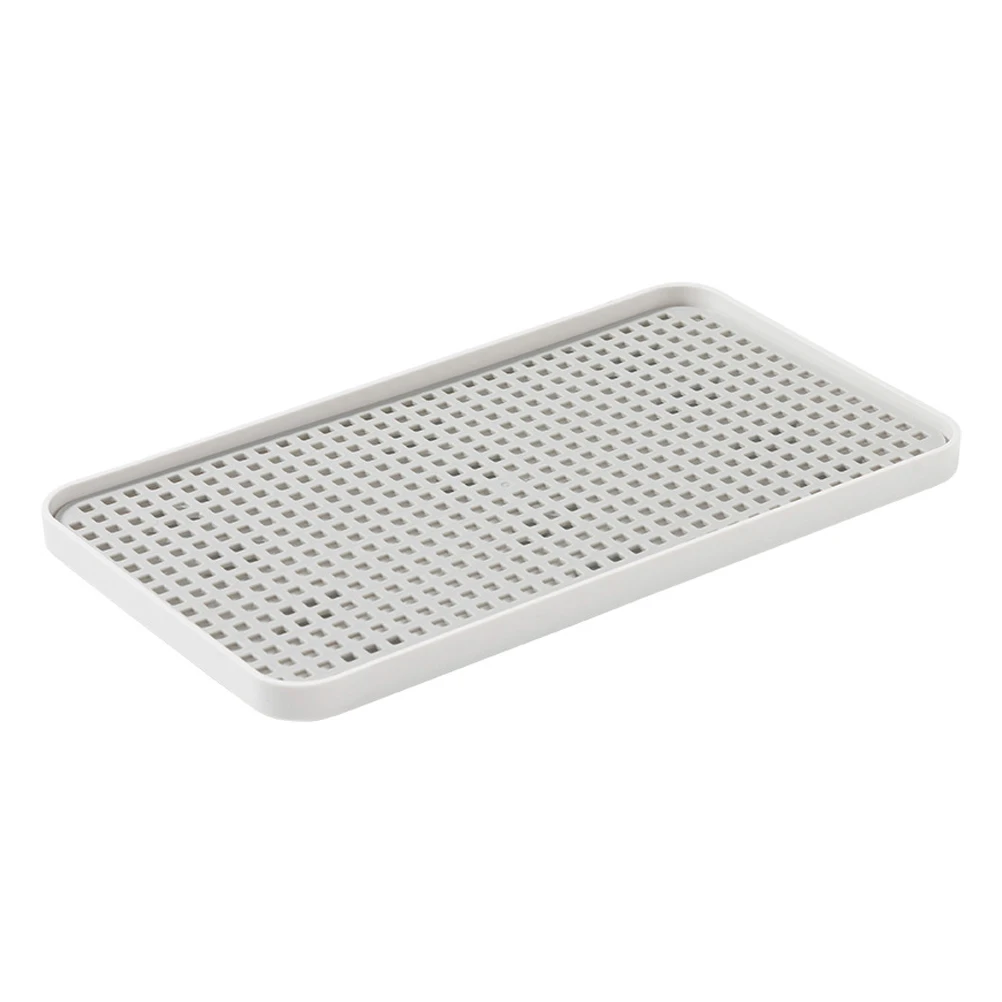 

1pc Dish Drying Rack Kitchen Home Draining Plate Double-deck Tray Bowls Cup Hollowed-out Fruit Safe Material Strong Textured
