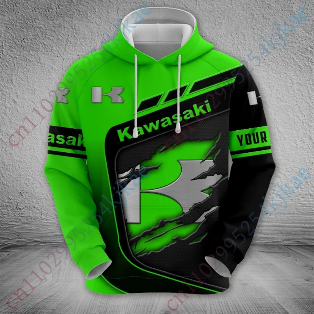 Sudaderas con capucha Kawasaki para hombre, ropa deportiva Harajuku, ropa de calle informal, jersey Unisex de manga larga, Sudadera con capucha de Anime Unisex