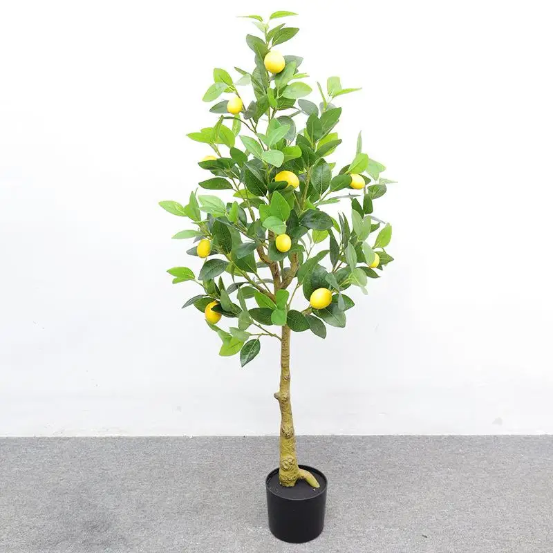 

80cm Indoor Lemon Tree Simulated Green Plant Floor to Ceiling Potted Decoration Nordic Ins Living Room Fake Flower Decor