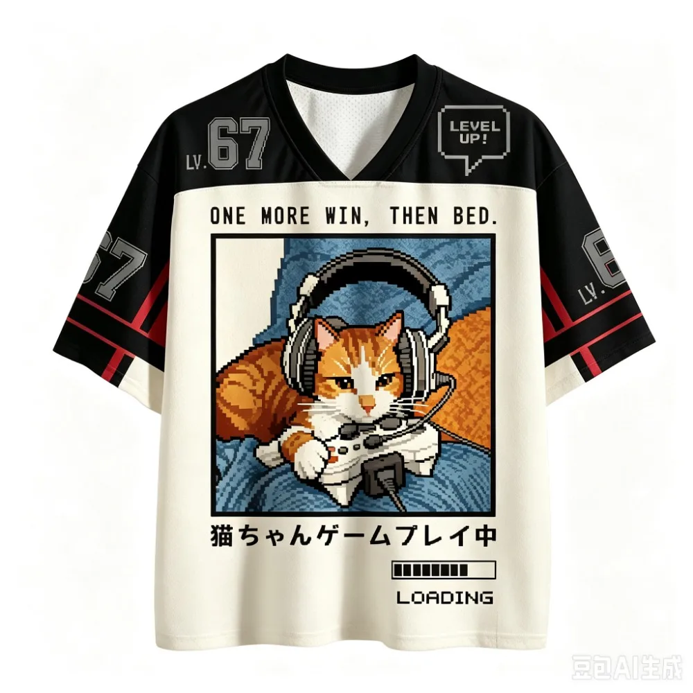Fun Cartoon 3D Printed Men  Plus-size V-NeckT-Shirts  Casual Loose Fit Streetwear Harajuku Breathable Parent-Child Clothing Top - view 5