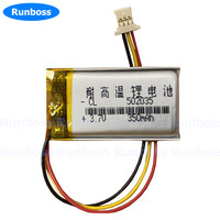402035 502035 3.7V 350mAh Molex 1.25mm Polymer Battery for DVR Video Registrator 70mai Smart Dash Cam 1s midrive D06,Xiaomi M300