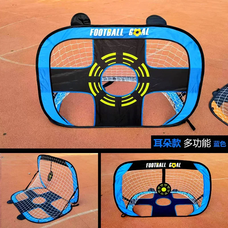 Soporte portátil para portería de fútbol para niños con red, equipo deportivo móvil plegable para exteriores para niños