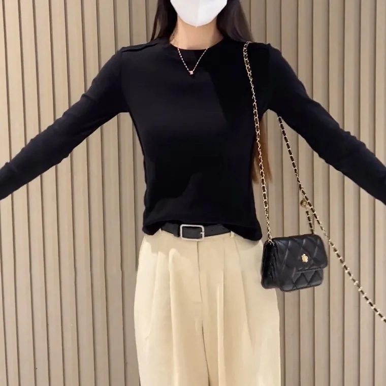 

Женская одежда: футболки с длинным рукавом, плиссированные, структурированные, элегантные, для офиса, деловые, профессиональные, формальные, модные, в стиле OL.