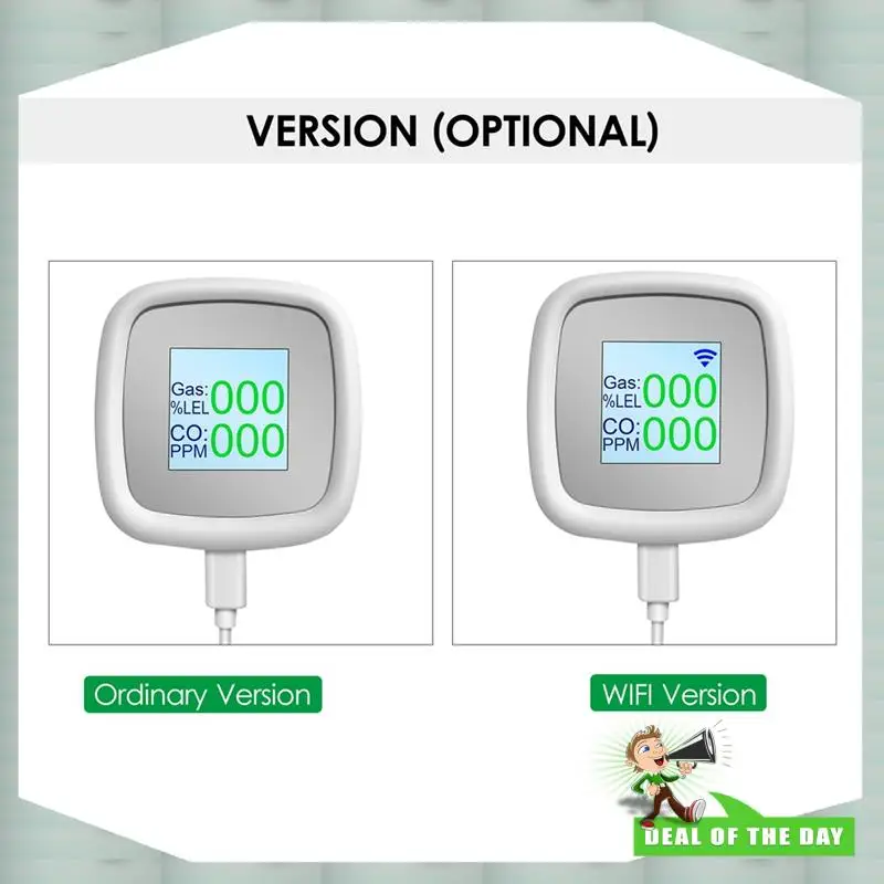 24-Hour Delivery Tuya Combustible Gas Detector Gas Alarm Digital Gas Detection Sensor Sound Alarm Smart Air Quality Detector