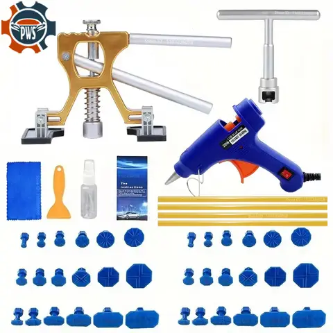 PWSAuto Kit di riparazione ammaccature per carrozzeria Estrattore di ammaccature per auto con estrattore di ammaccature dorate per la rimozione di ammaccature per carrozzeria automatica ammaccature mineure e rimozione profonda di ammaccature