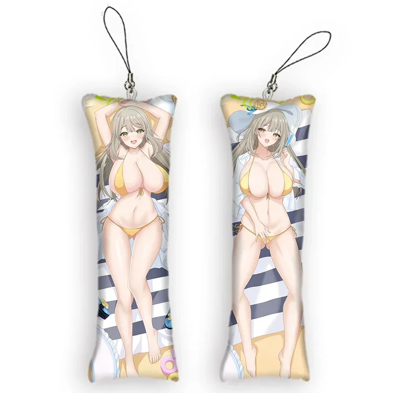 

FashionIzayoi Nonomi Anime Key Chain Mini Pillow Pendants R18 Sexy Printed Small Dakimakura Phone Keychain Backpack Decor