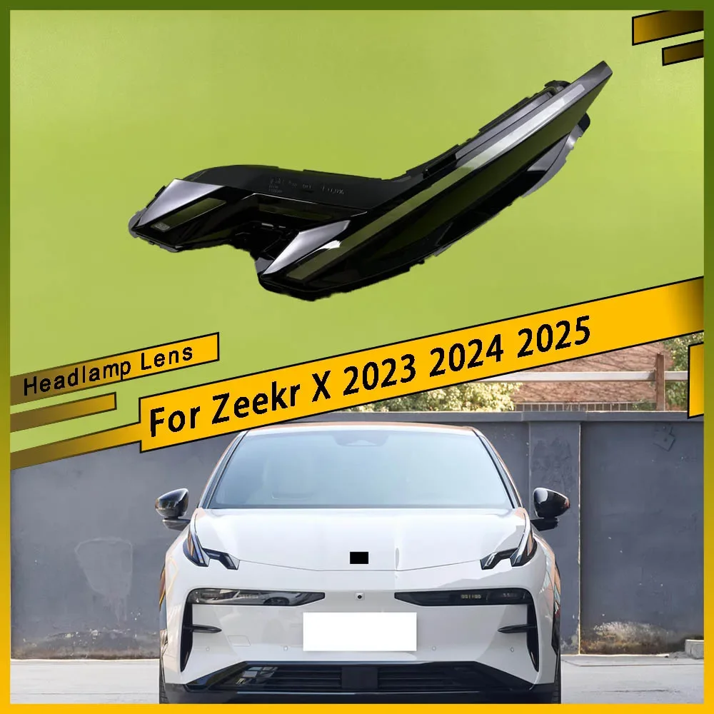 

For Zeekr X 2023 2024 2025 Car Headlamps Cover Transparent Lampshade Headlights Shell Lens Plexiglass Shade Replace Housing