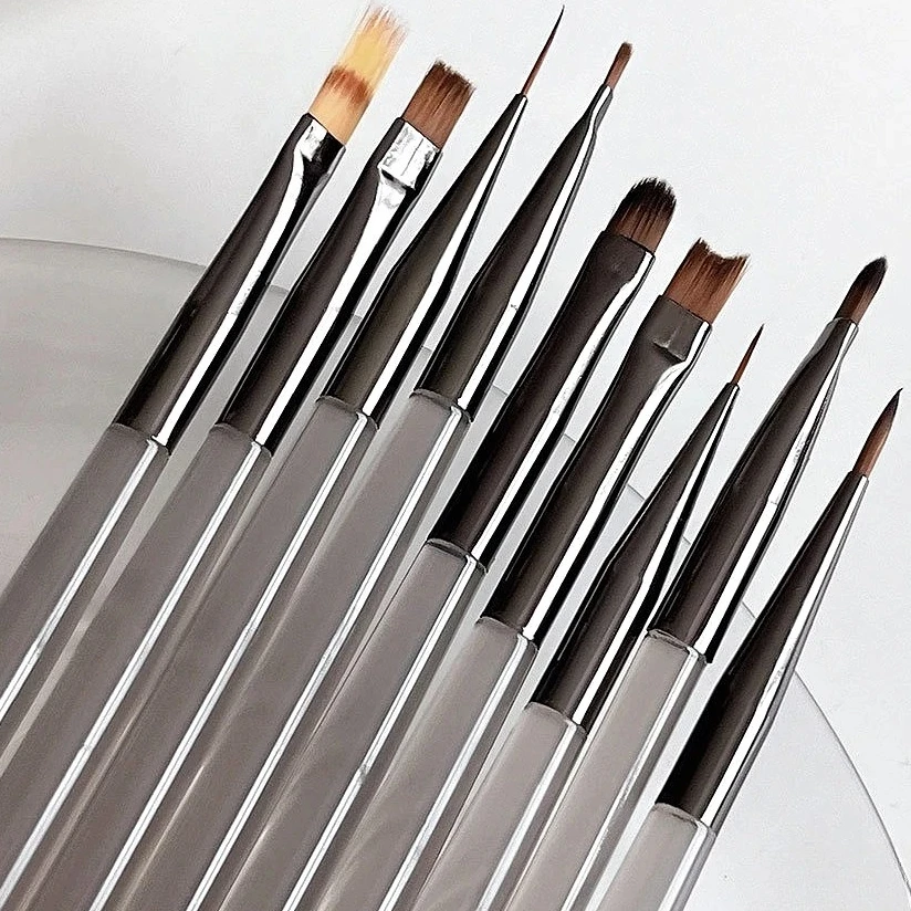 

Acrylic Painting Detail Nail Art Brushes Set Line Drawing Carve Flower Nail Wooden Pen Kit Manicure Tools Professional Supplies
