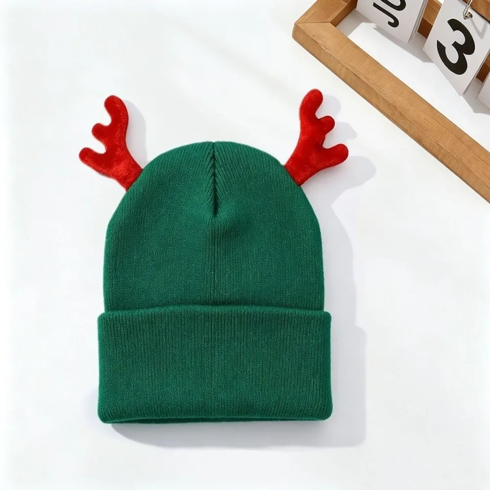 Party Weiche Rentiergeweih-Mütze Niedliche Vielseitige Strickmütze Warme Praktische Hirschgeweih-Mütze Weihnachten – Detail 6