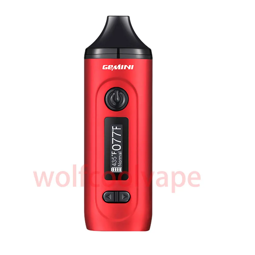 Vaporizador de hierbas secas Gemini, Kit de Inicio de hierbas, batería de Control de temperatura, pantalla OLED, 2200mah, cigarrillos electrónicos,