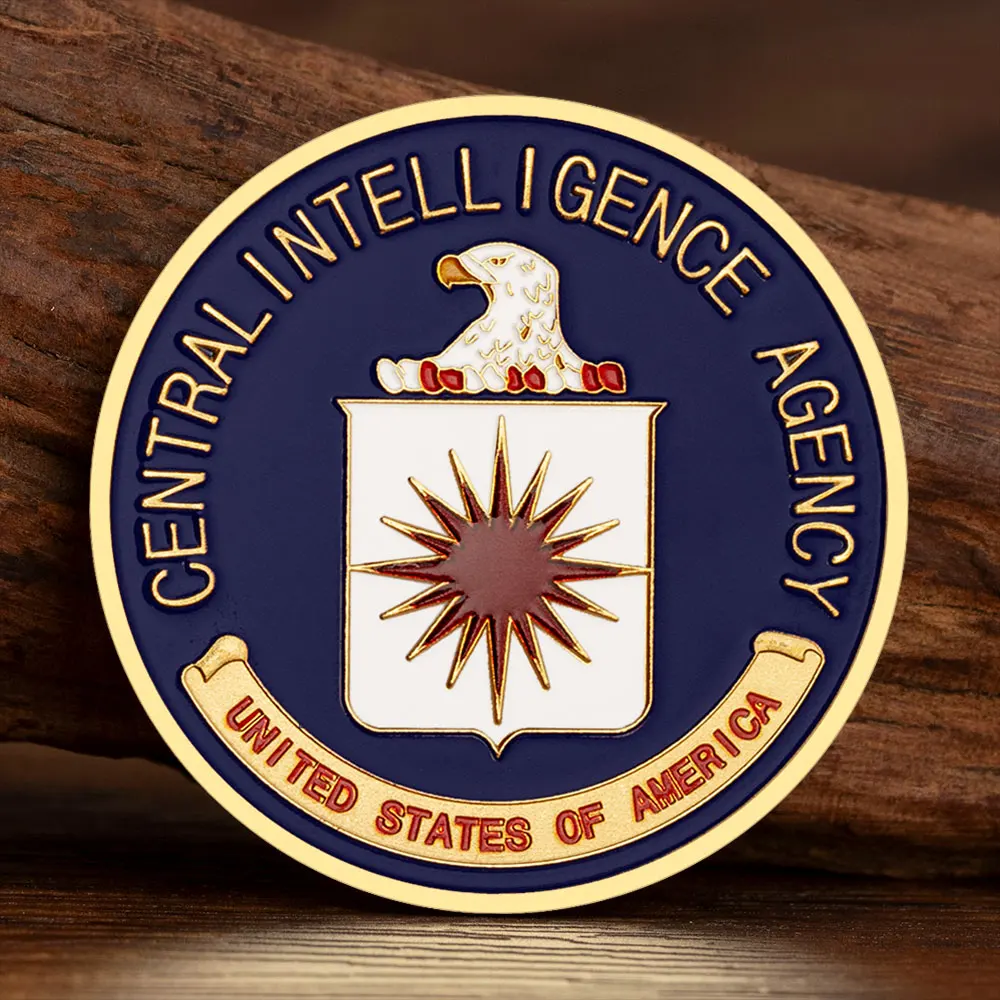 Great Seal of The United States of America Central Intelligence Agency Souvenir Coin Golden Plated Militarily Collectible Coin