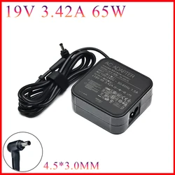 Laptop adapter 19V, 3.42a, 65W, 4.5x3.0mm, For Asus x755j, ux481, ux481fl, ux480, ux480fd, p553uj, PU301LA, Zenbook, UX21, UX31A