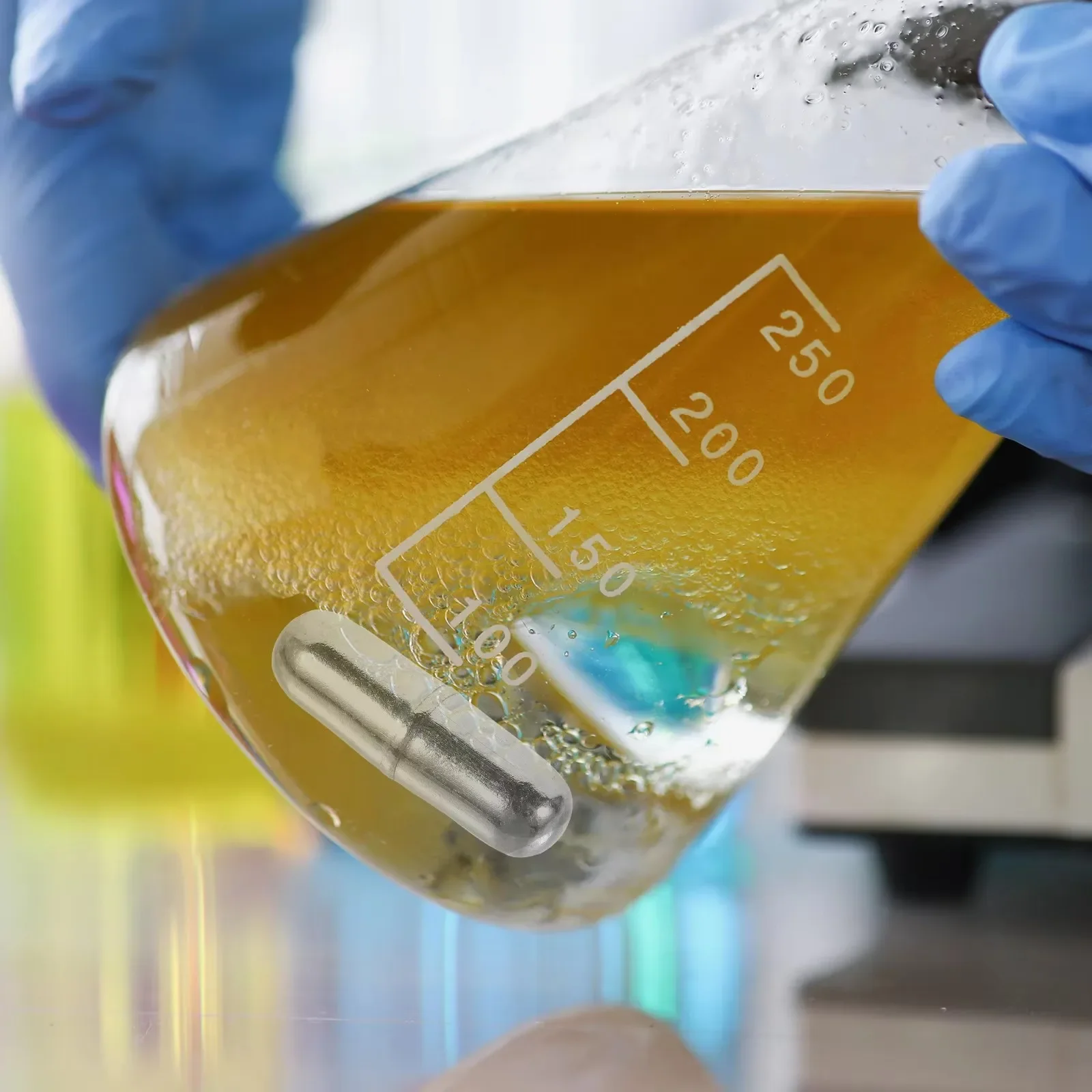 محرك مغناطيسي تحريك بار 304 الفولاذ المقاوم للصدأ اثارة خلاط للمختبر كبسولة محرك مغناطيسي بار 7x24 مللي متر اثارة قضيب قابلة لإعادة الاستخدام #6