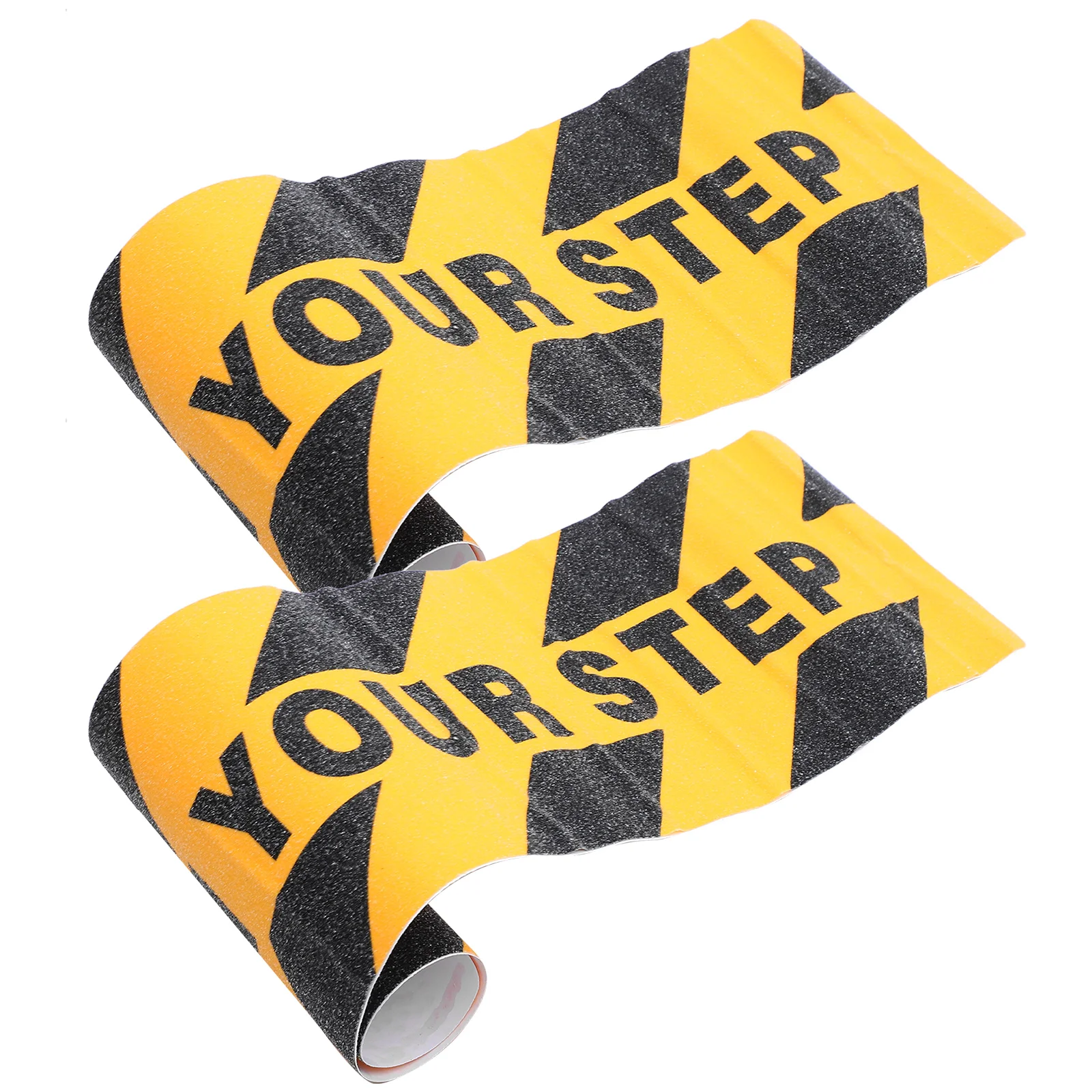 2 Pcs Stairs Anti-Slip Tape Sticky Wet Floor Sticker Caution Warning Signs Slippery