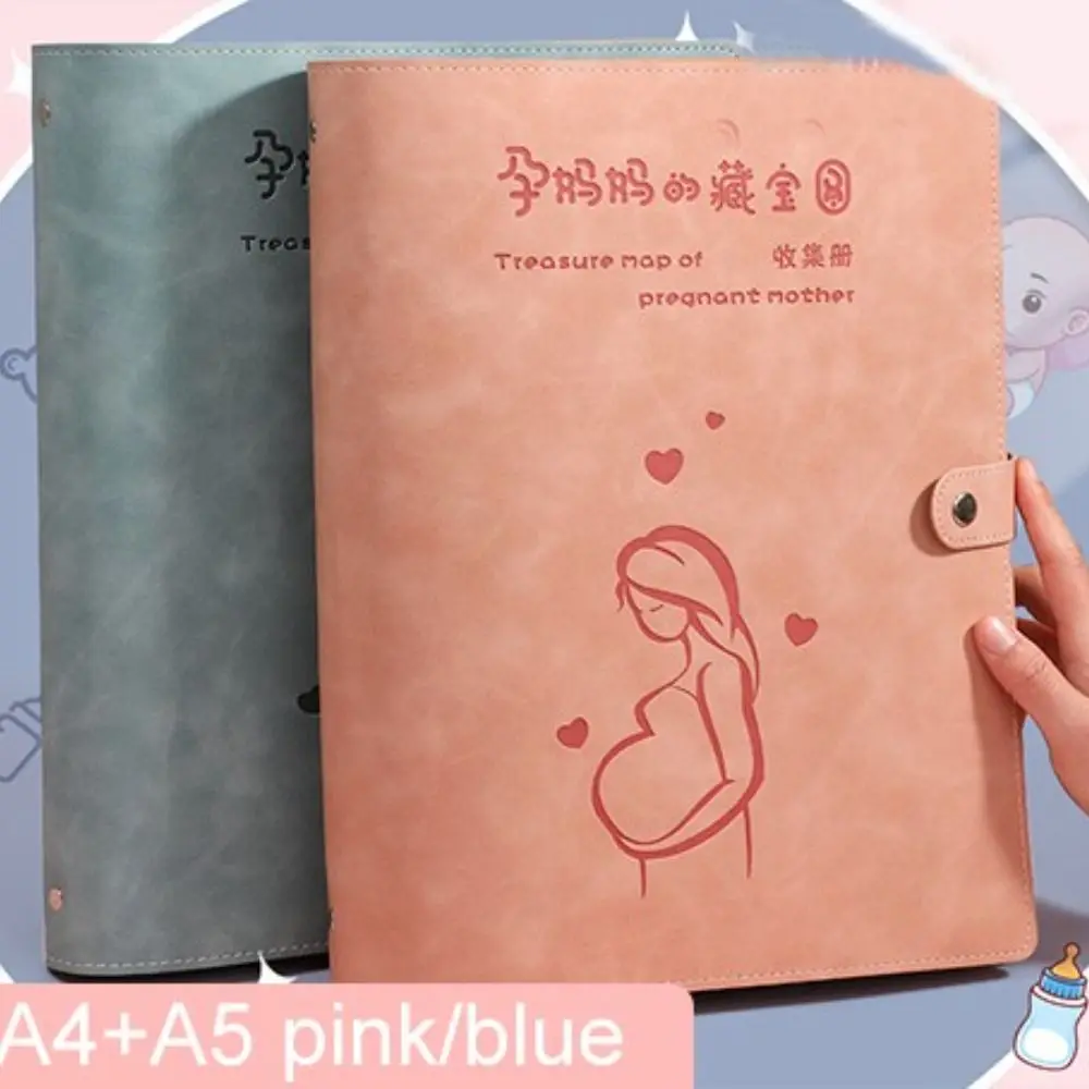 Baby Birth Records Treasure Map of Pregnant Mother Inspection Report Folder Commemorative Handbook Pregnancy Booklet