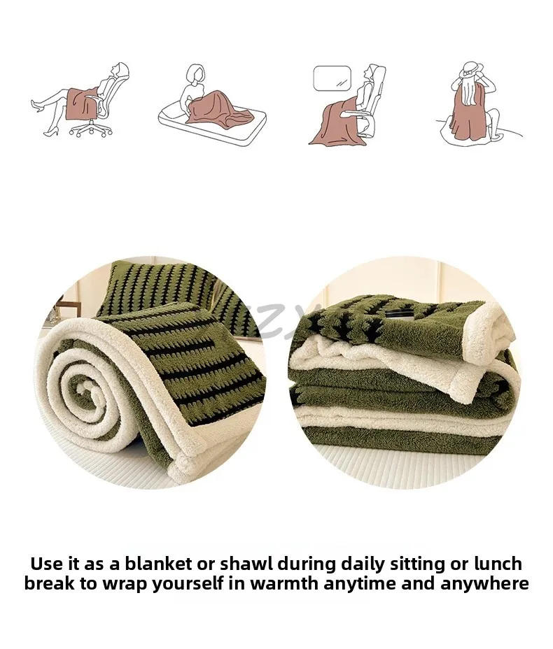 Warm Flannel Autumn Winter Blanket Super Soft Fluffy Queen Blanket Single Double Cozy Skin-friendly Multifunctional Nap Blanket