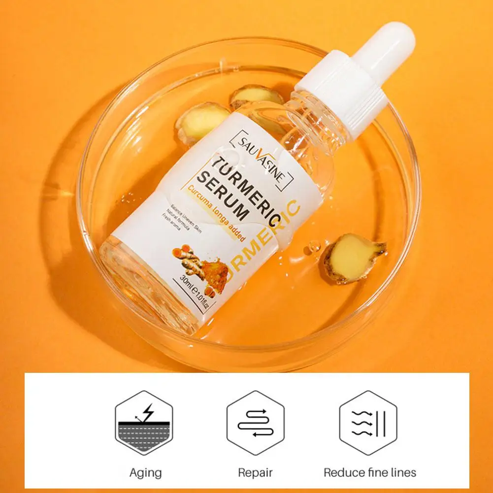 

Turmeric Essence Face Serum Nourish Moisturizing Smooth Face Care Body Fine Skin Lines Reducing Skin Care Oil Cosmetics Tur D7i4