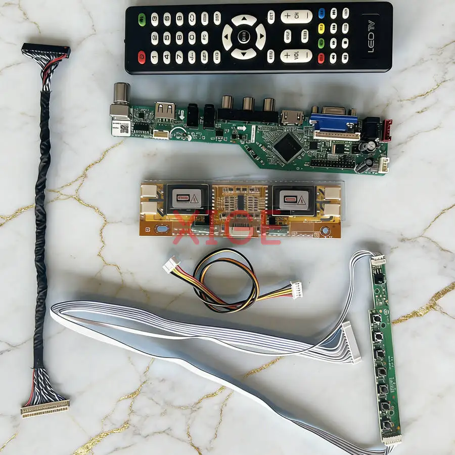 

Для M240HW01 M236MWF1 M236H1 HT236F01 комплект платы контроллера привода экрана DIY 1920*1080 1920x1080 4CCFL 30Pin LVDS USB + AV + VGA + HDMI