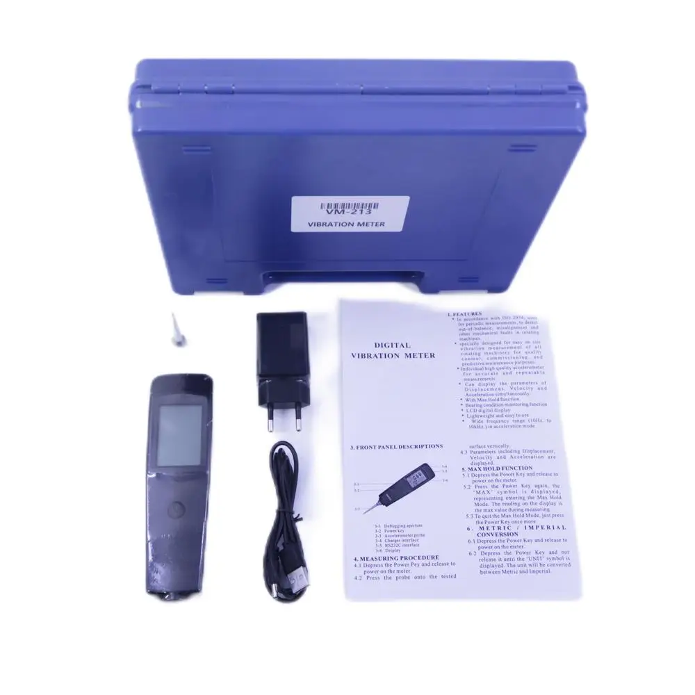 VM-213 Pen Type Vibration Meter Digital Vibrator 0.01mm/s~300mm/s 10Hz~10kHz