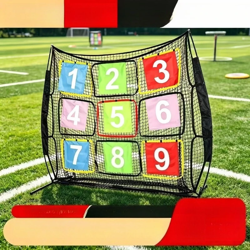 Portable Foldable 9-Grid Throwing Net, Outdoor Team Building Sport Equipment