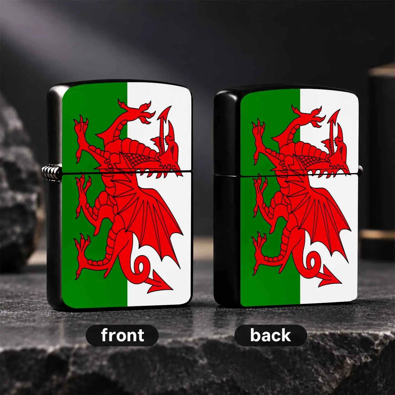 Welsh Themed Portable Lighter, Iconic Red Dragon Pattern Print, Sleek Lightweight Design For Outdoor Camping, Home Daily Use, Party Gathering, Candle And Incense Lighting, Exquisite Cultural Souvenir Present For Festive A Humorous And Inter