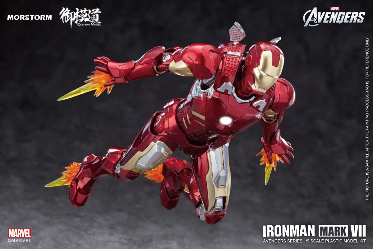 E- MODEL MORSTORM E-model Marvel Iron Man MK7 Deluxe 1/9 Scale Action Figure Assembled Collection model Gift FOR CHILDREN