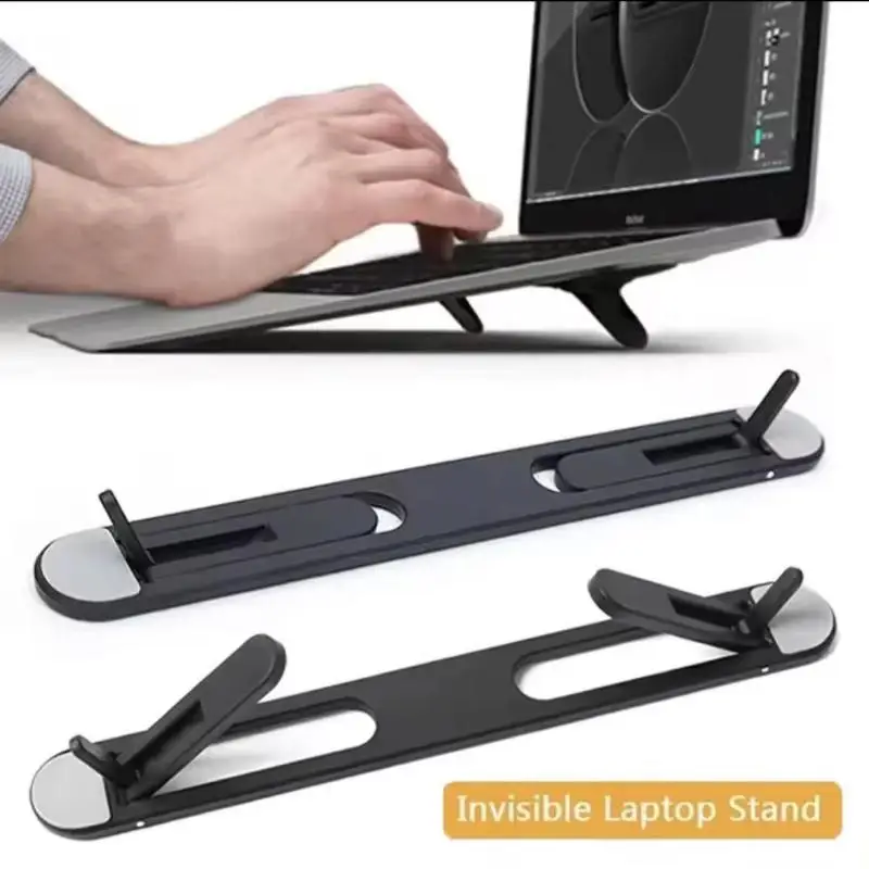 【Y】1/2Pcs Universal Laptop Riser Stand For Notebook Cooling Riser Pad Invisible Laptop Bracket Accessories