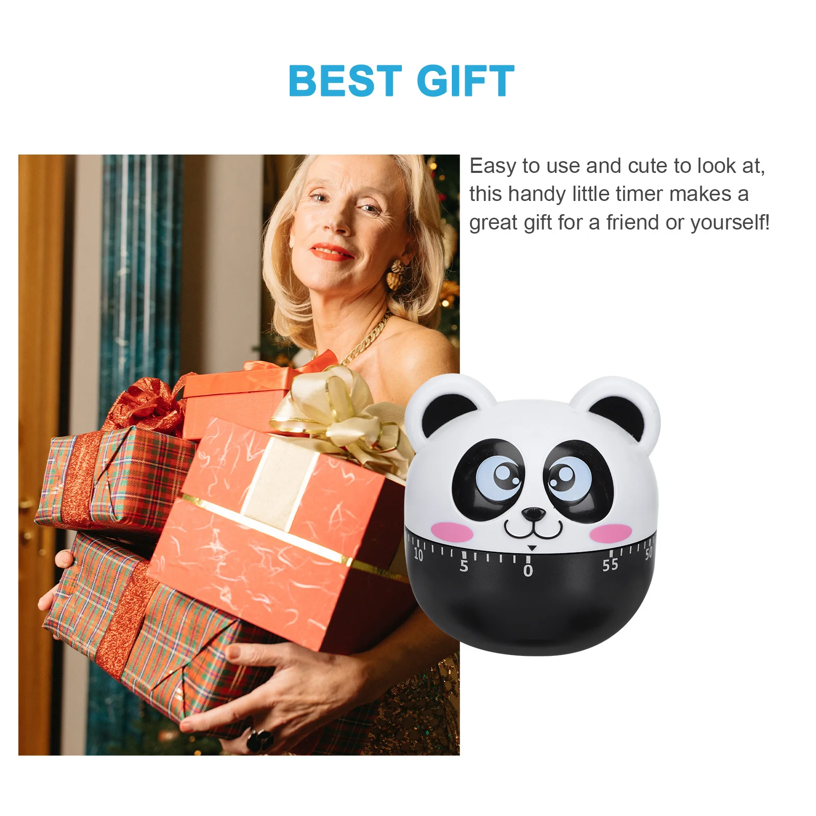 

Panda Timer 60 Minute Mechanical Kitchen Timer Management Tool For Cooking Baking Autism