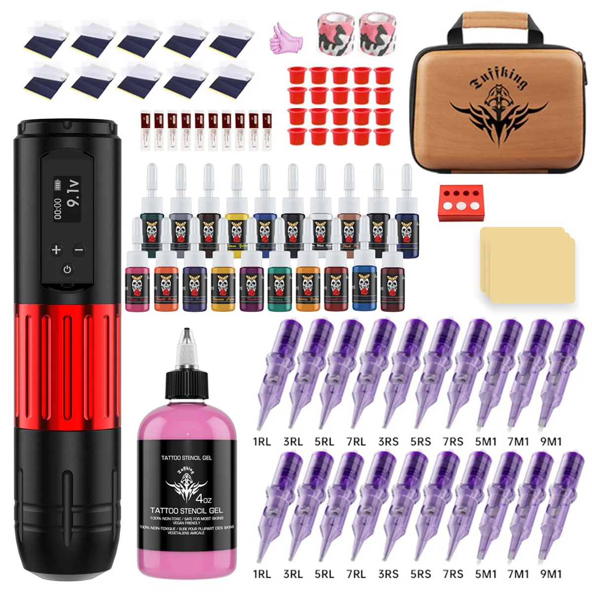 

Wireless tattoo machine set, battery pen tattoo embroidery multi-function motor all-in-one machine, tattoo tool