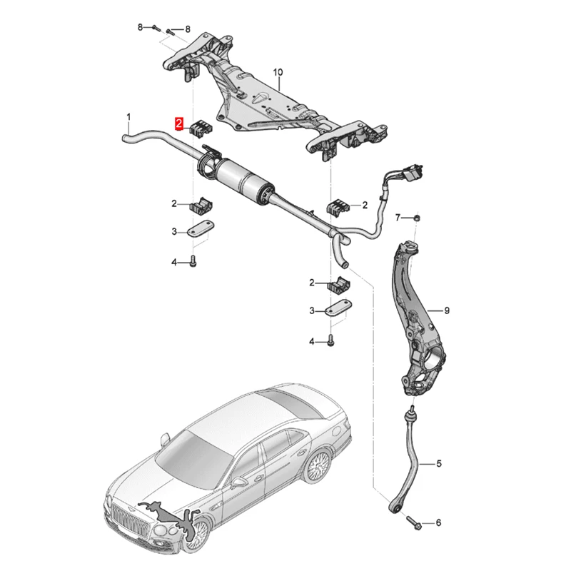طقم جلبة مثبت التعليق الأمامي المضاد للتأثير لبورشه باناميرا 971 تايكان 971411313K 971411313E 971411313G
