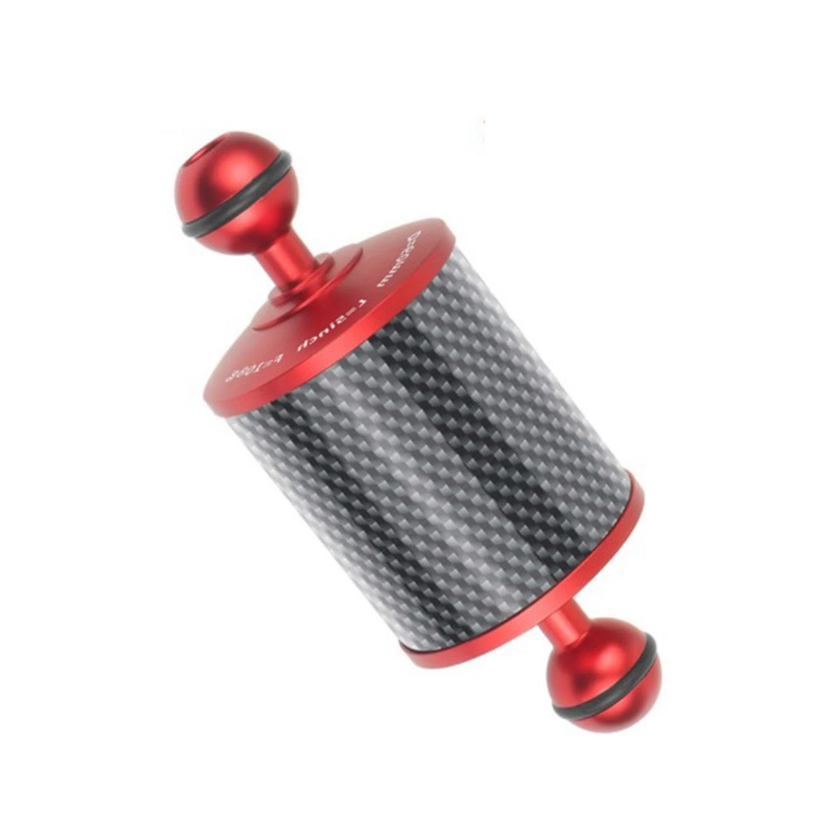Exquisite-2X Dia 60Mm Carbon Fiber Float Buoyancy Aquatic 5 Inch For DSLR Camera Tray Underwater Diving Accessories, Red