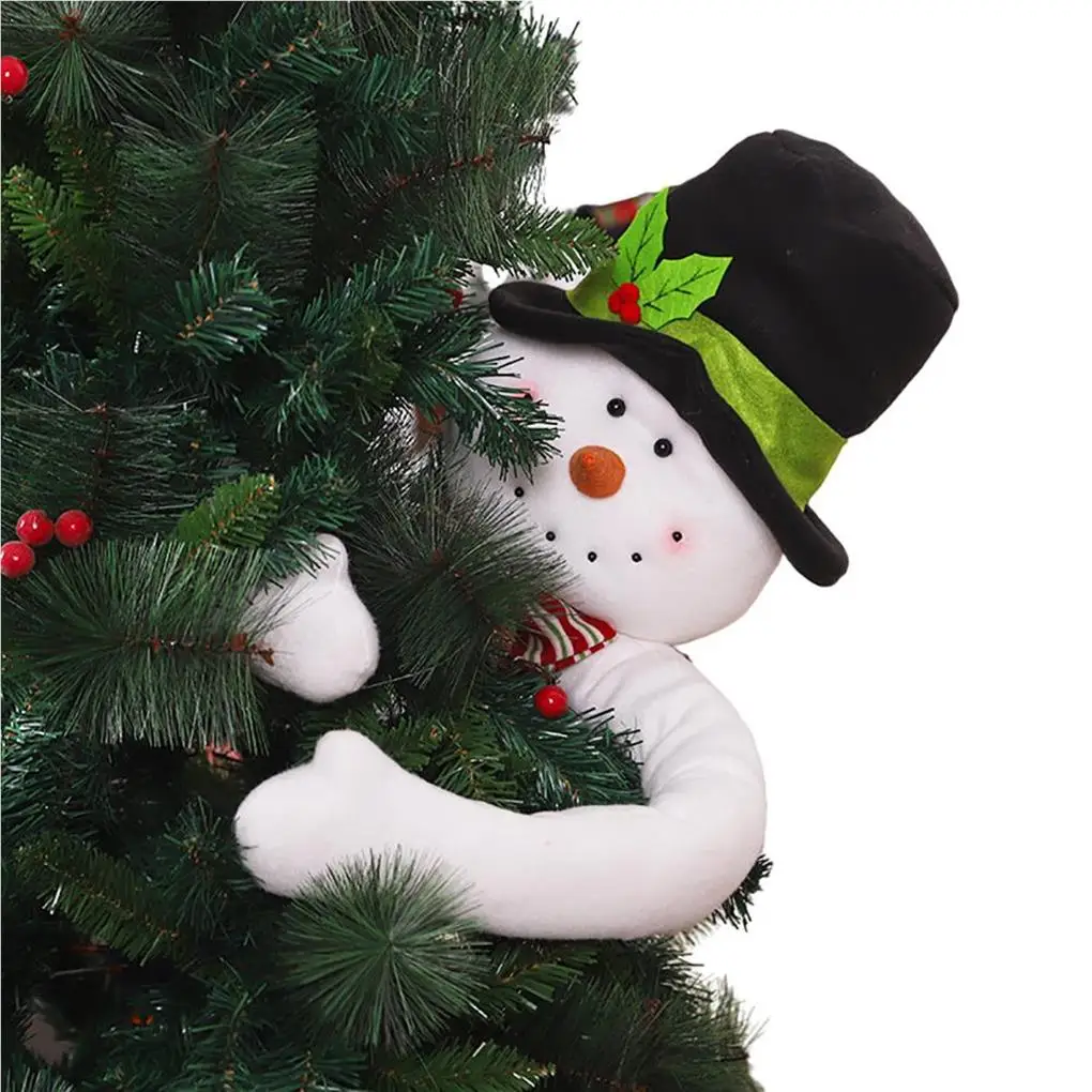 Christmas Tree Doll Scene Layout Hugging Dolls Ornament Festival Decoration