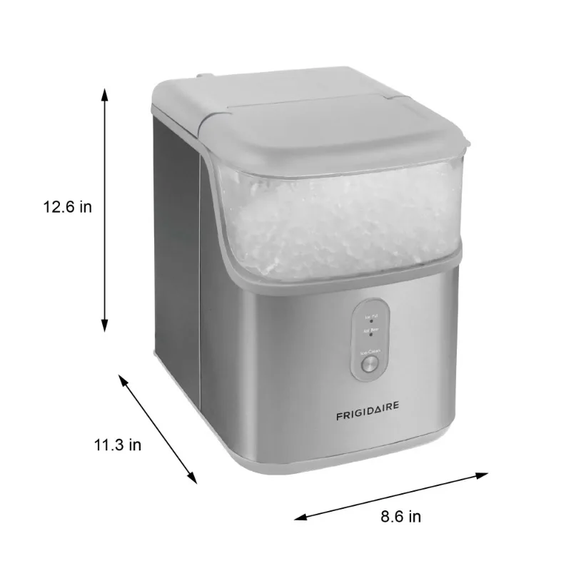Frigidaire 33 lbs Capacity Nugget Ice Maker, Stainless Steel