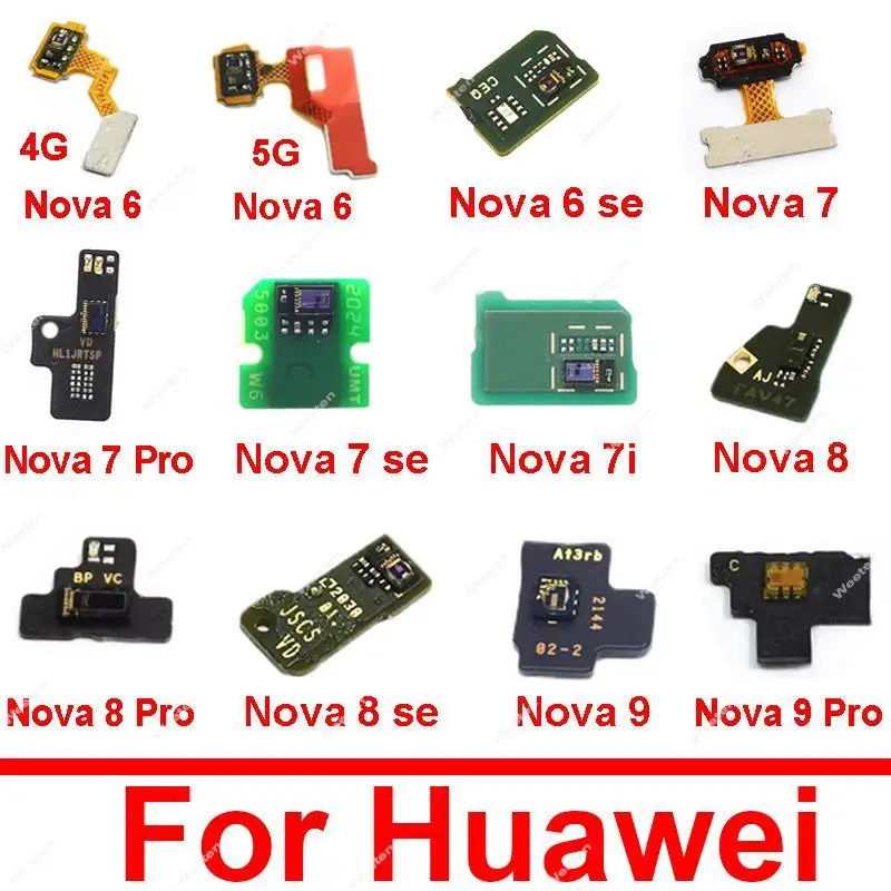 For Huawei Nova 6 7 8 9 10 Pro 6Se 7i 7Se 8Se Proximity Light Sensor Ambient Light Sensor Distance Sensing Flex Cable Board Part