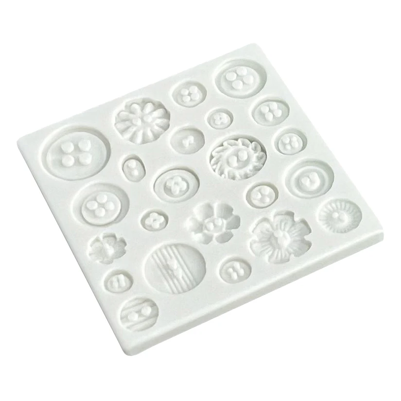 Knopf-Silikonform für Zuckerguss, Cupcake-Fondant, Kuchendekorationswerkzeuge, Backzubehör – Detail 5