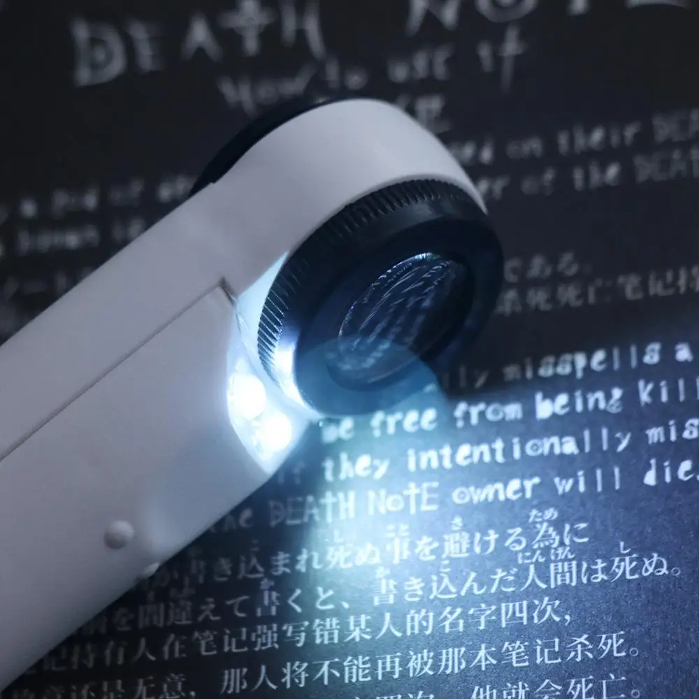 Pocket LED Light Handheld Magnifier HD Loupe Magnifying Glass Illuminated Lamp Lens Stamps