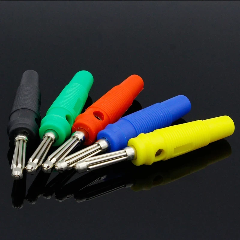 2/5pcs 4MM Banana Plug Audio Speaker Connectors Amplifier Binding Post 4mm Banana Jack Plug For Cable Terminals