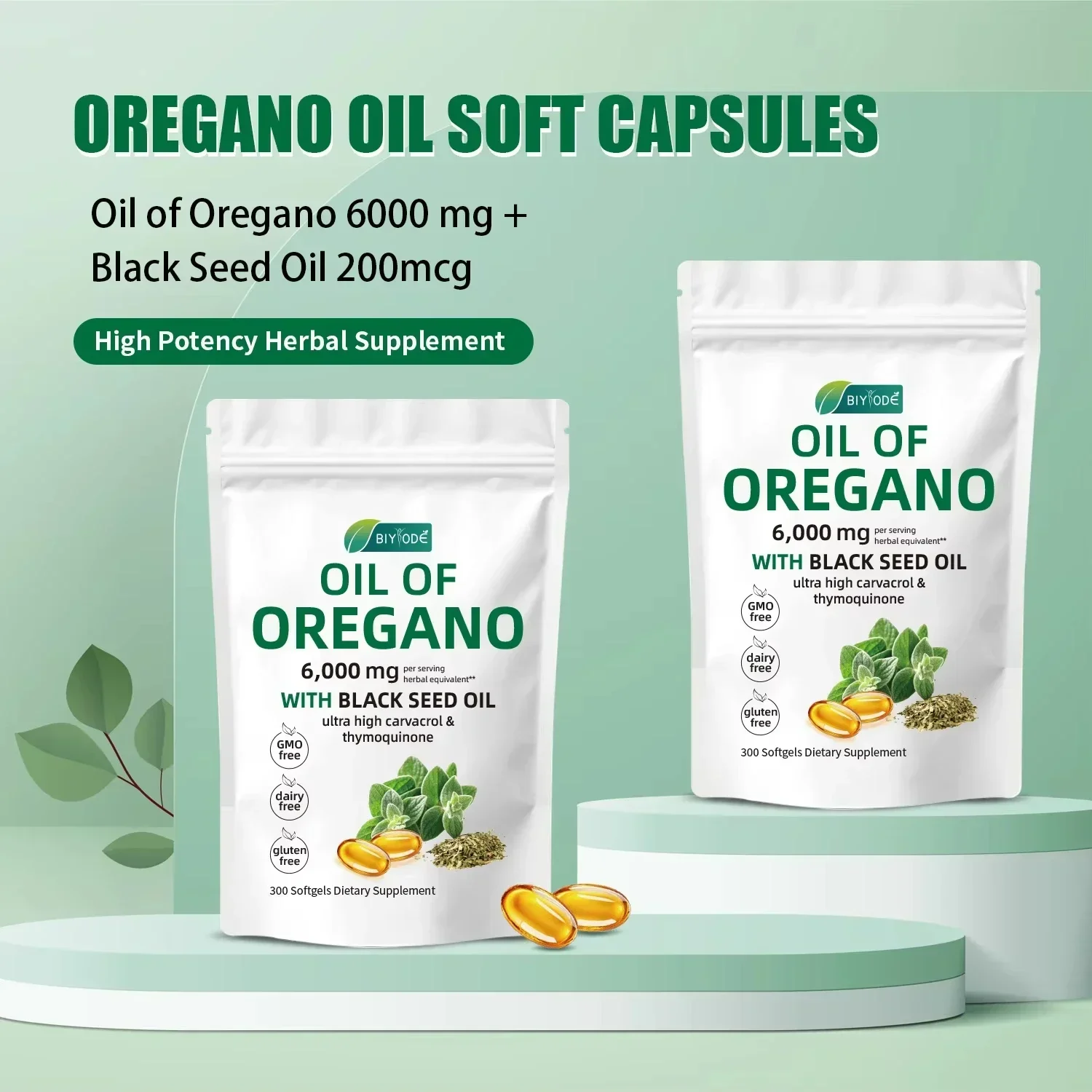 

Organic Oregano Extract High Potency Hot Oregano Cap-sules