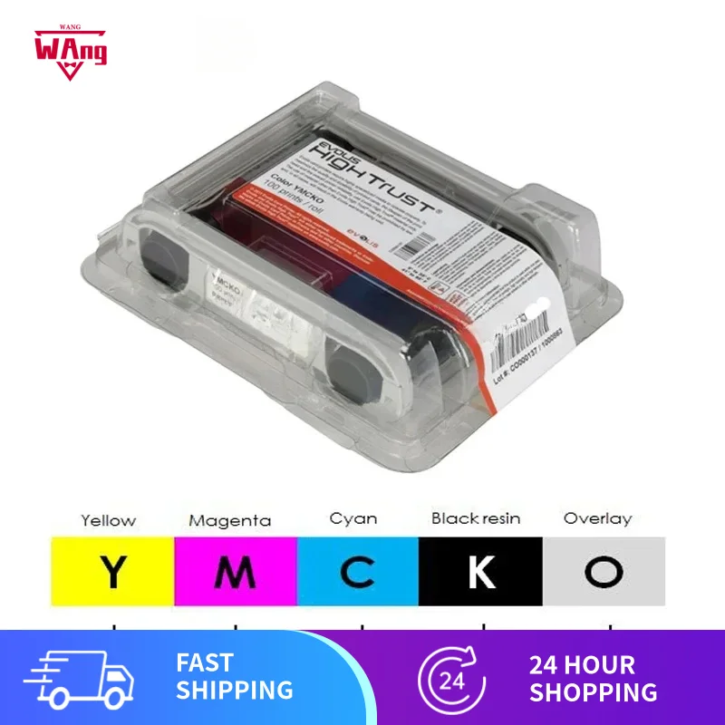 Evolis R5F008S130 R5F008S140 R5F008S141 YMCKO cassette à ruban 300 impressions 5 panneaux pour la Chine Zenius Primacy Elypso